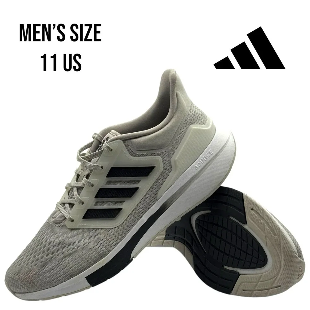 Adidas EQ21 Run Men's Size 11 H68075 Metal Grey Bounce Running Shoes Gym Sneaker